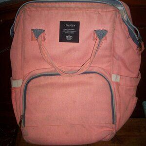 Multi Compartment Diaper Bag Backpack  Bag Large Compartment Tote LeQueen, wear